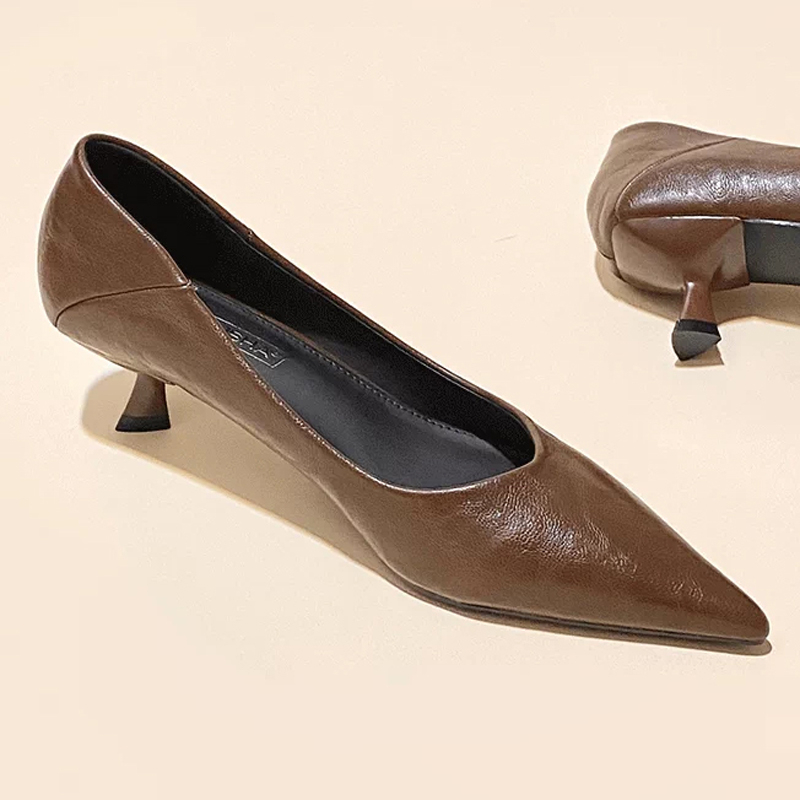 Dress Shoe Pointed - French Elegant Pointed Toe Soft Leather