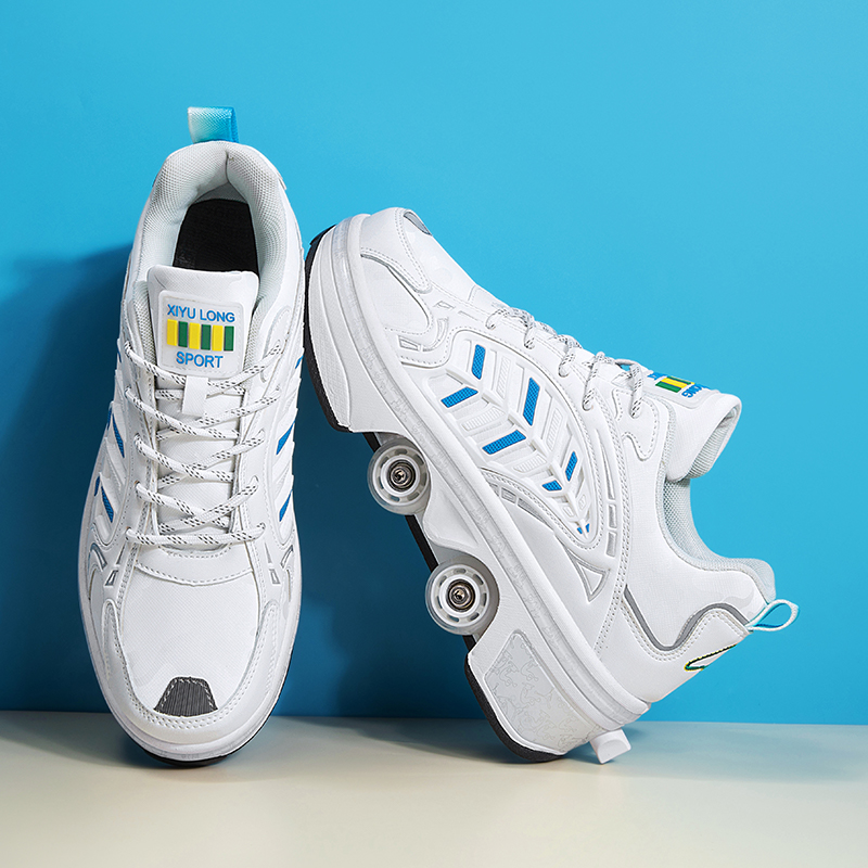 4 Wheels Retractable Roller Sk - Men Shoes Sneakers のレビューと価格