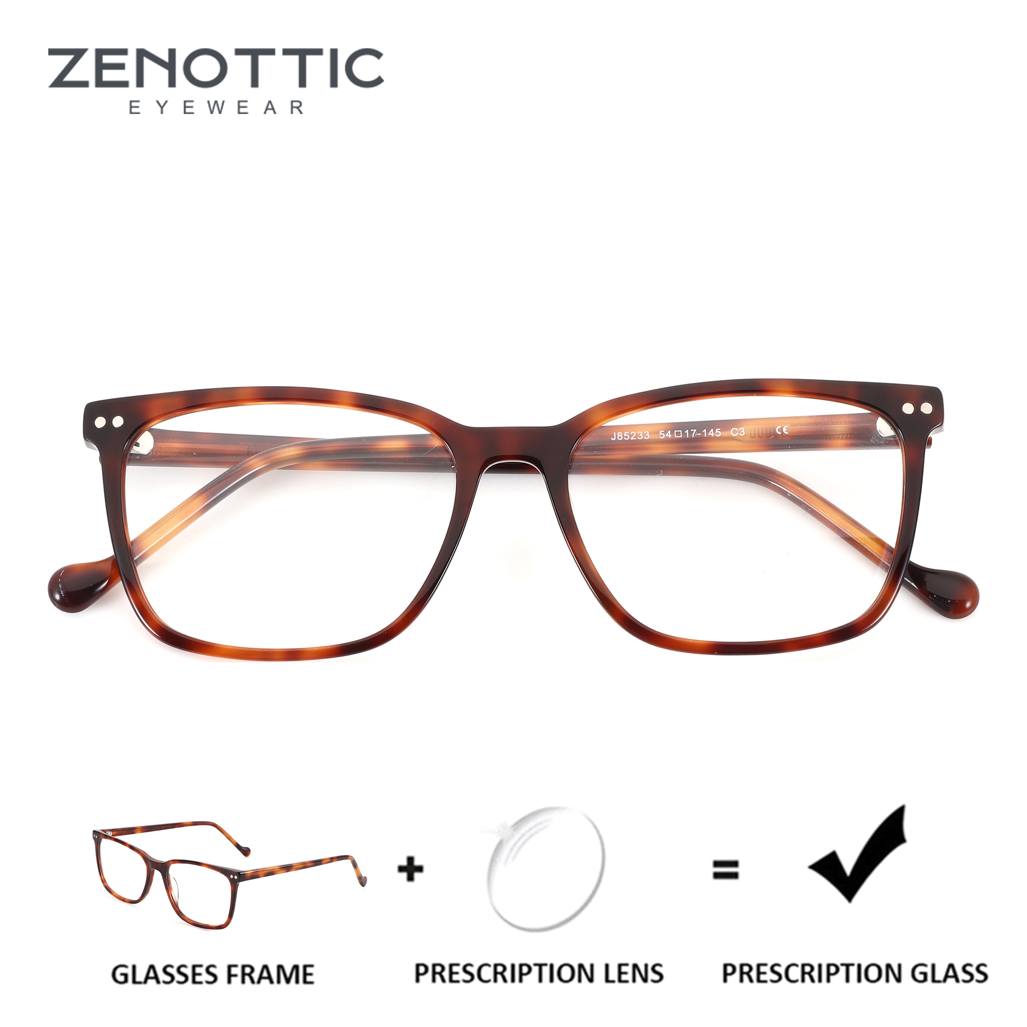 ZENOTTIC Acetate Rectangle Len - Men Shoes Zegna のレビューと価格