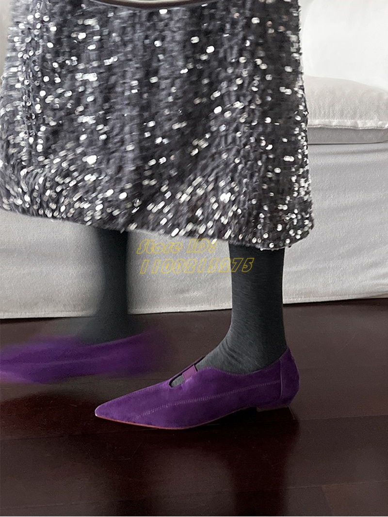 Purple Suede Pointy Toe Pumps  - Dress Shoe Pointed のレビューと価格