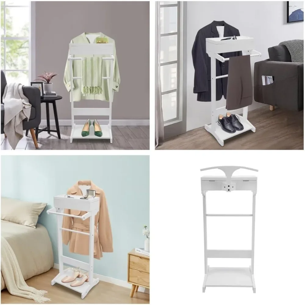wood men valet stand with draw - Men Shoes Rack のレビューと価格