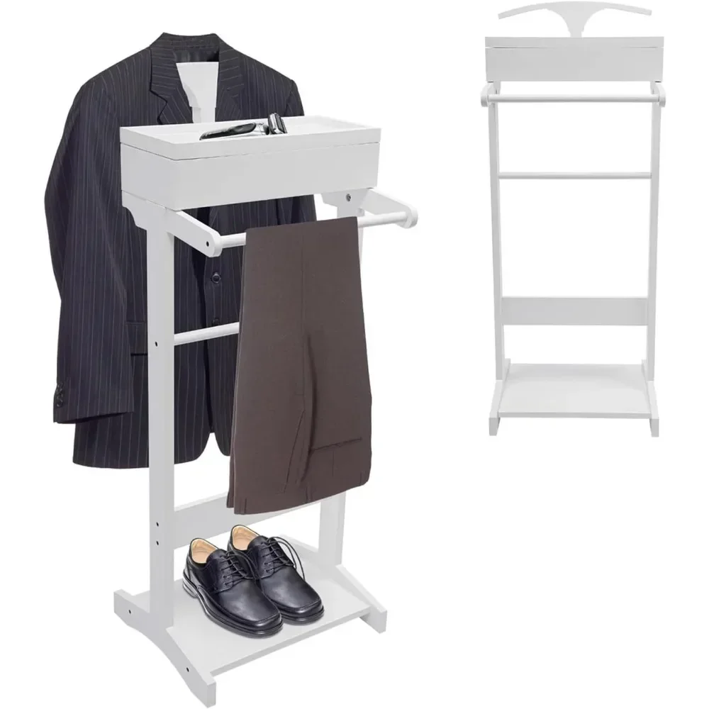 wood men valet stand with draw - Men Shoes Rack のレビューと価格