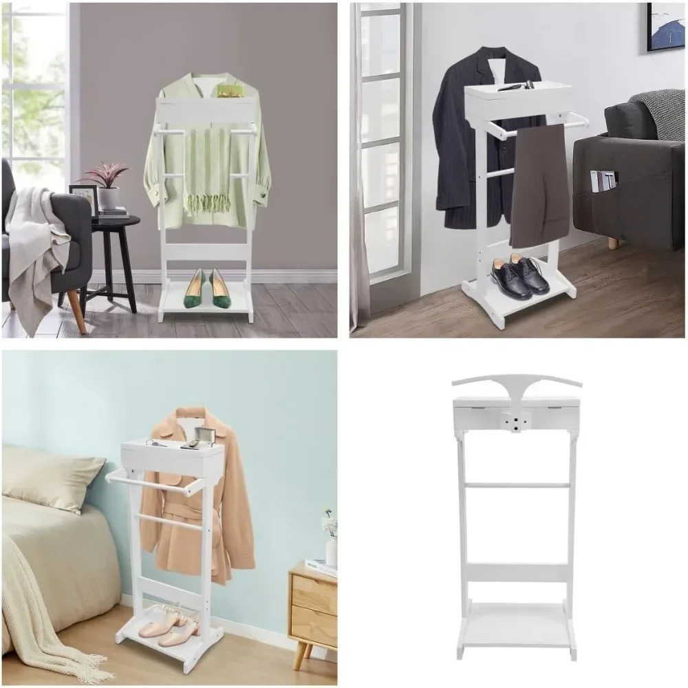 wood men valet stand with draw - Men Shoes Rack のレビューと価格