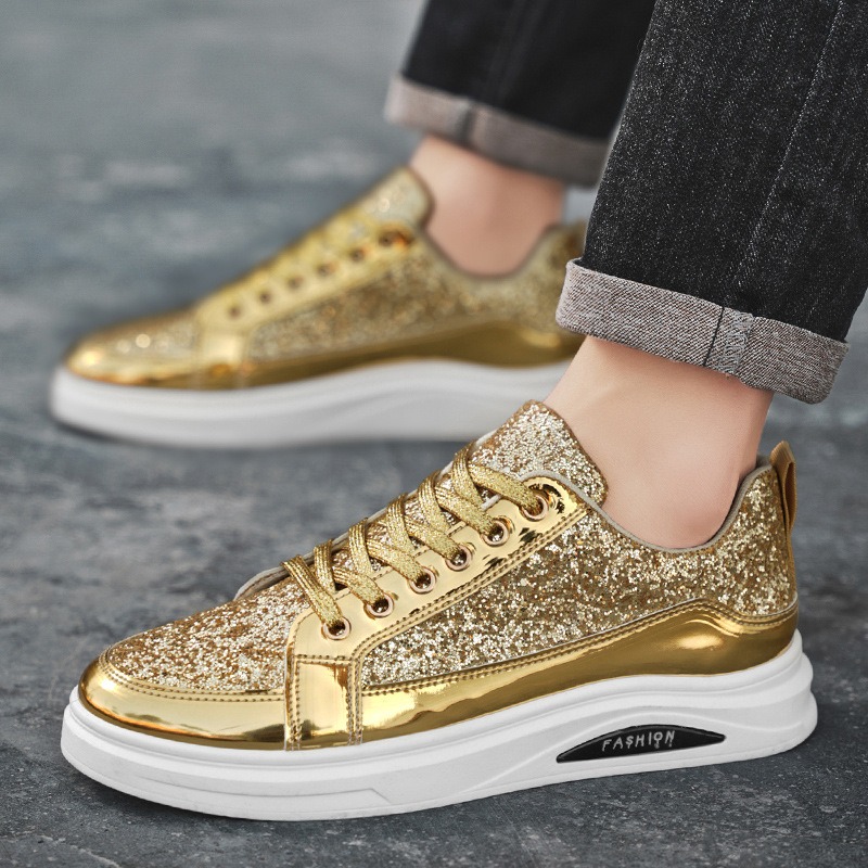 Gold Men's Sneakers 2025 New L - Men'S Shoes Size 43 In Us のレビューと価格