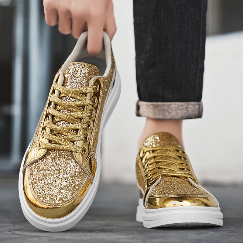 Gold Men's Sneakers 2025 New L - Men'S Shoes Size 43 In Us のレビューと価格