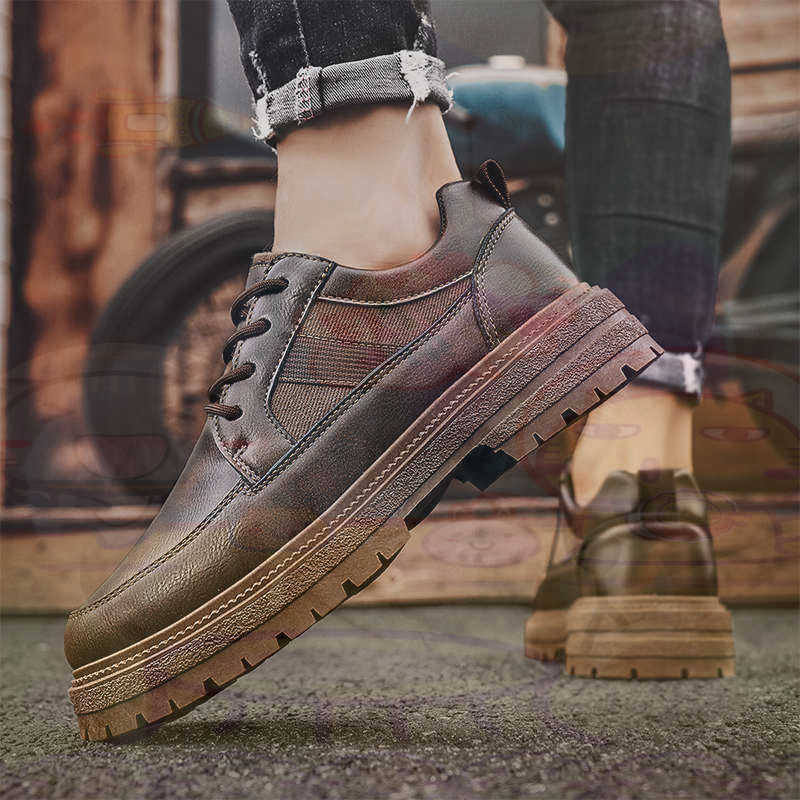 Dark Natural Leather Fashion T - Men'S Shoes Good For Wide Feet のレビューと価格