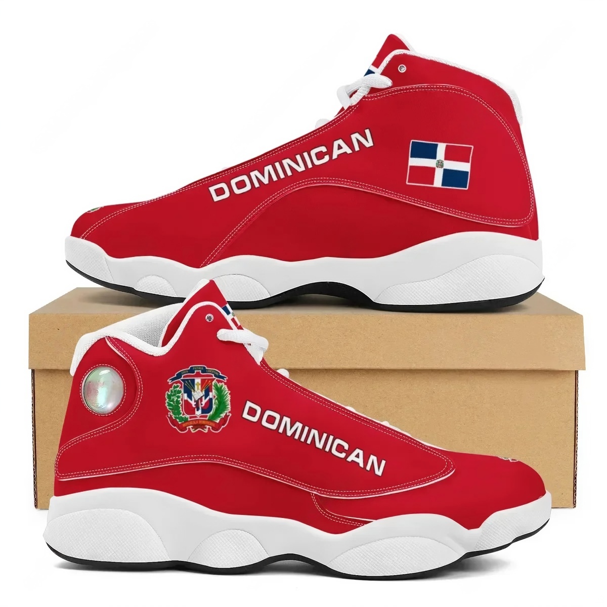 DOMINICAN Flag Print Teens Lac - Men'S Shoes Basketball のレビューと価格