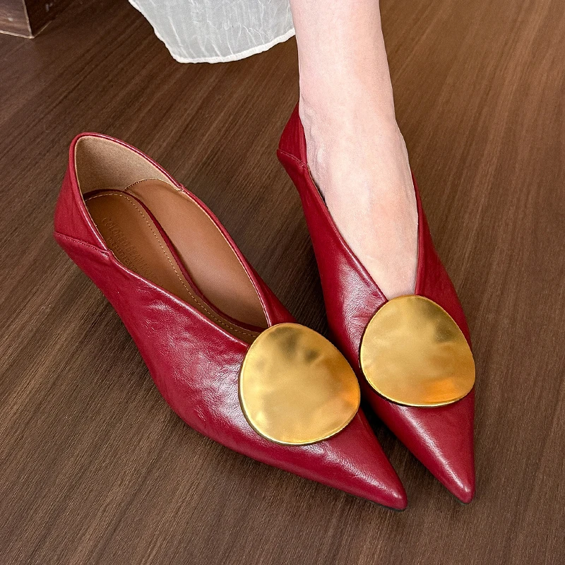 Luxury Women Metal Buckle Desi - Dress Shoe Pointed のレビューと価格