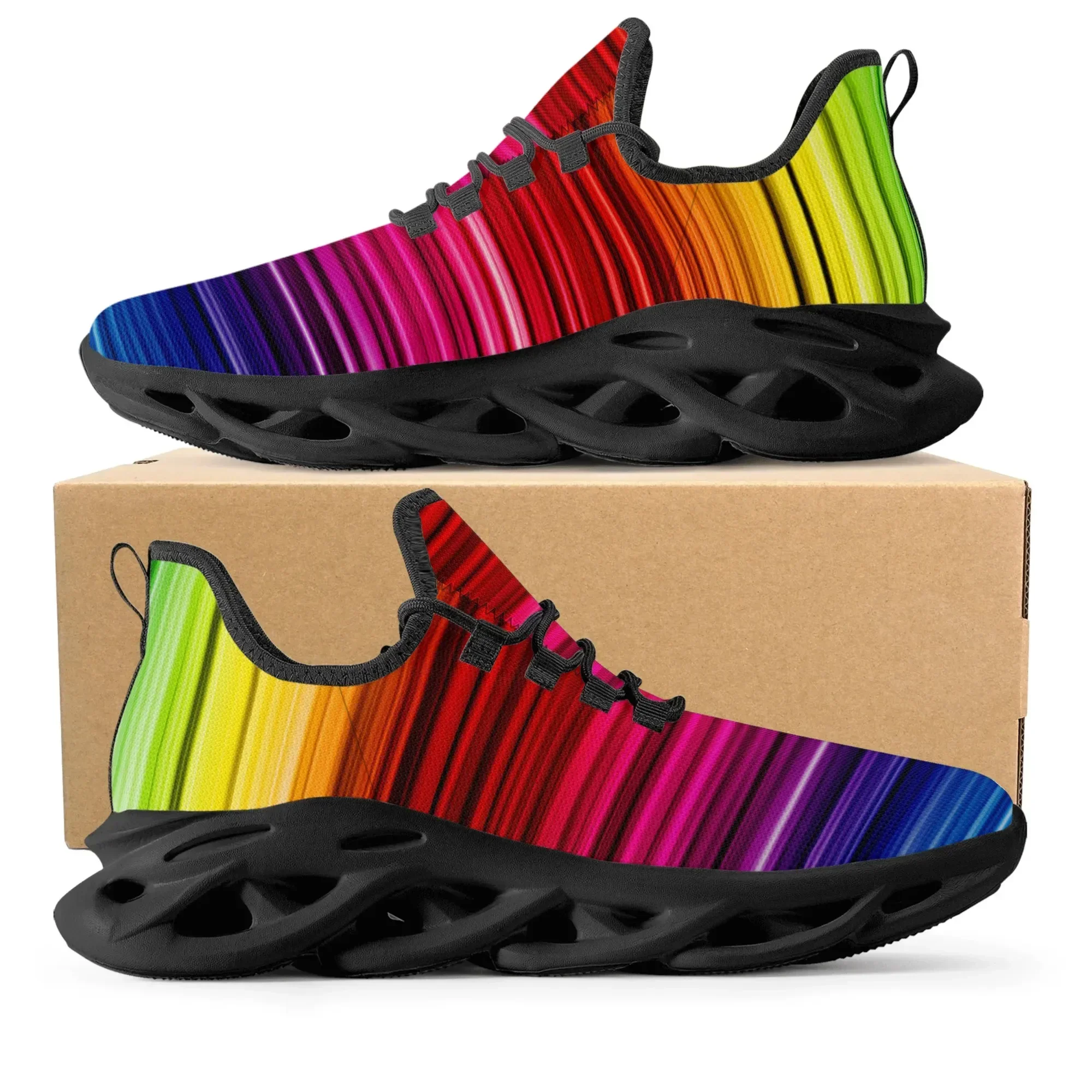 Colorful Rainbow Design Fashio - Men'S Shoes Basketball のレビューと価格