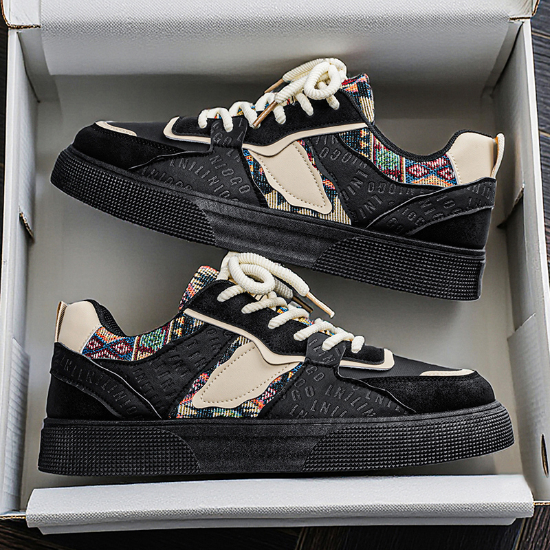 Men's Vintage Patchwork Platfo - Men Shoes China のレビューと価格