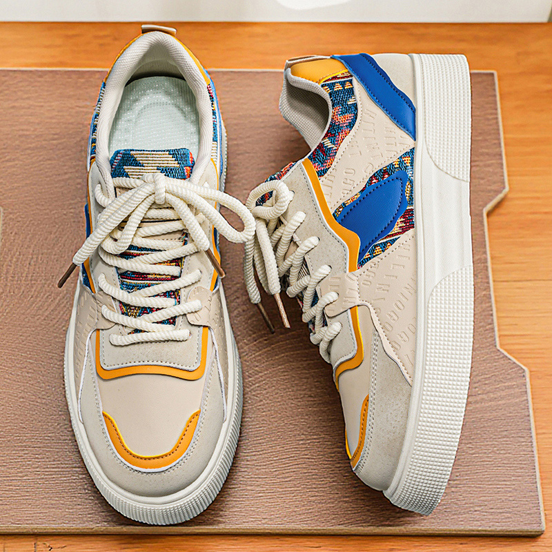 Men's Vintage Patchwork Platfo - Men Shoes China のレビューと価格