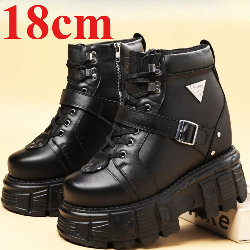 Genuine Leather Motorcycle Boo - Men Shoes Type のレビューと価格