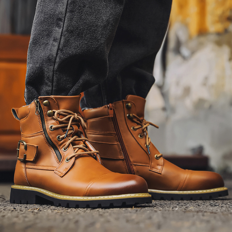Quality Men Leather Boots Meta - Men Shoes Type のレビューと価格