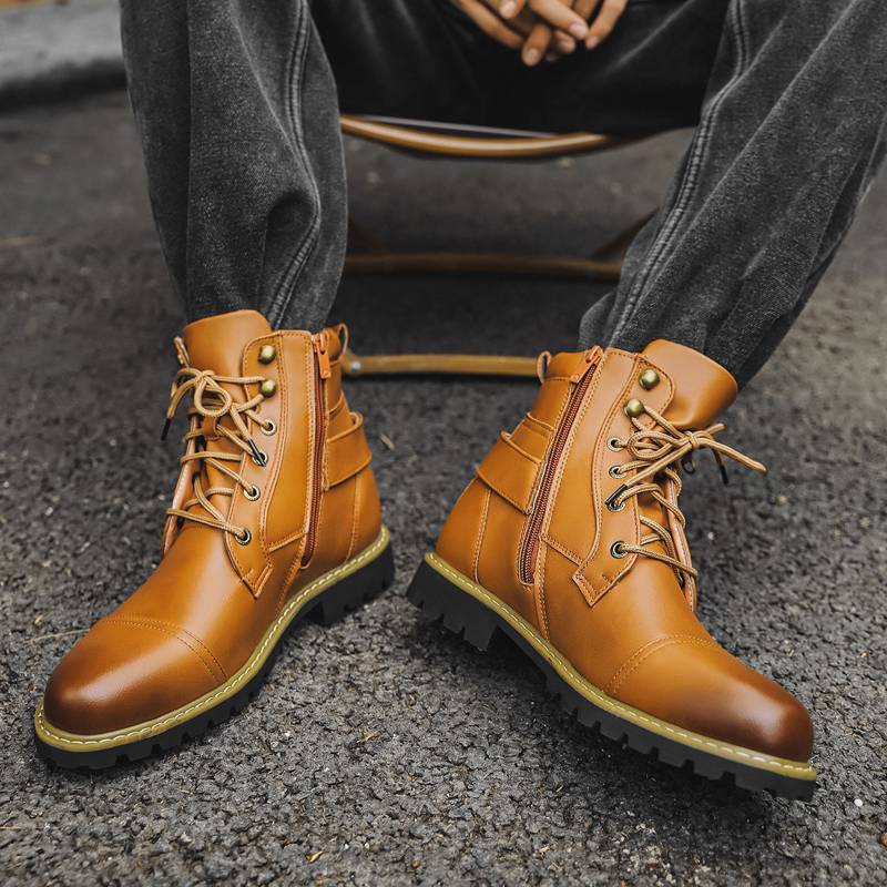 Quality Men Leather Boots Meta - Men Shoes Type のレビューと価格
