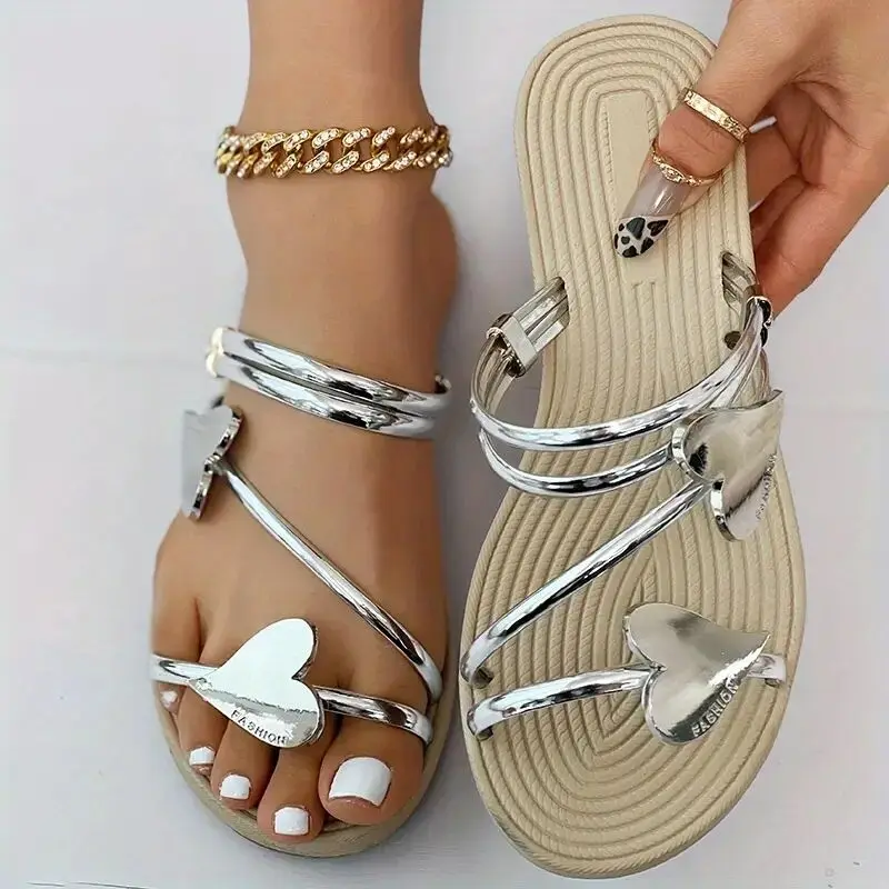Elegant Women's Heart Flat San - Men'S Shoes Size 43 In Us のレビューと価格