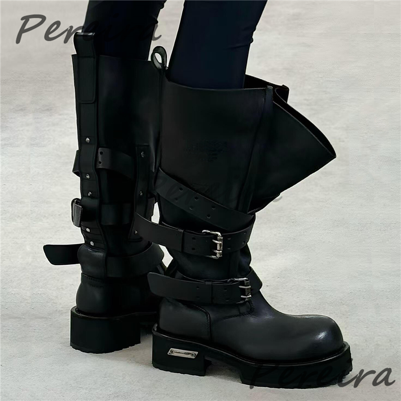 Retro Belt Buckle Motorcycle B - Men Shoes Type のレビューと価格