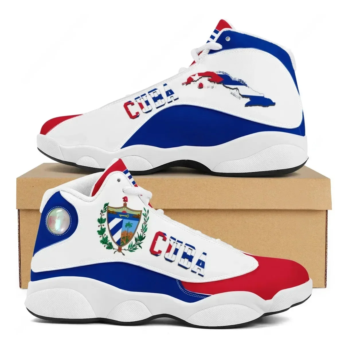 CUBA Flag Print Cool Men Baske - Men'S Shoes Basketball のレビューと価格