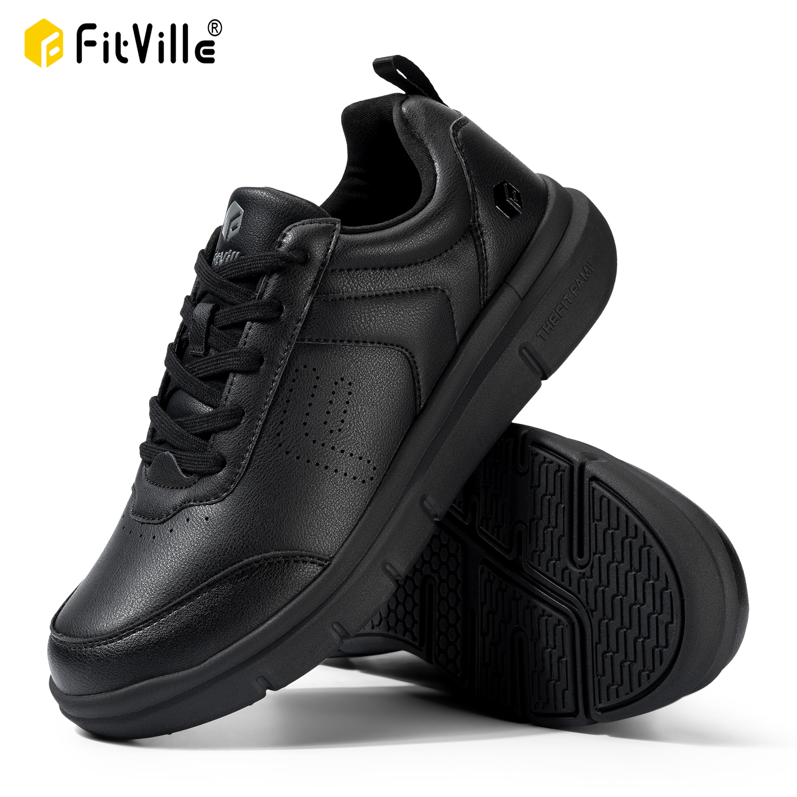 FitVille Men's Casual Leather  - Men'S Shoes For Wide Feet のレビューと価格