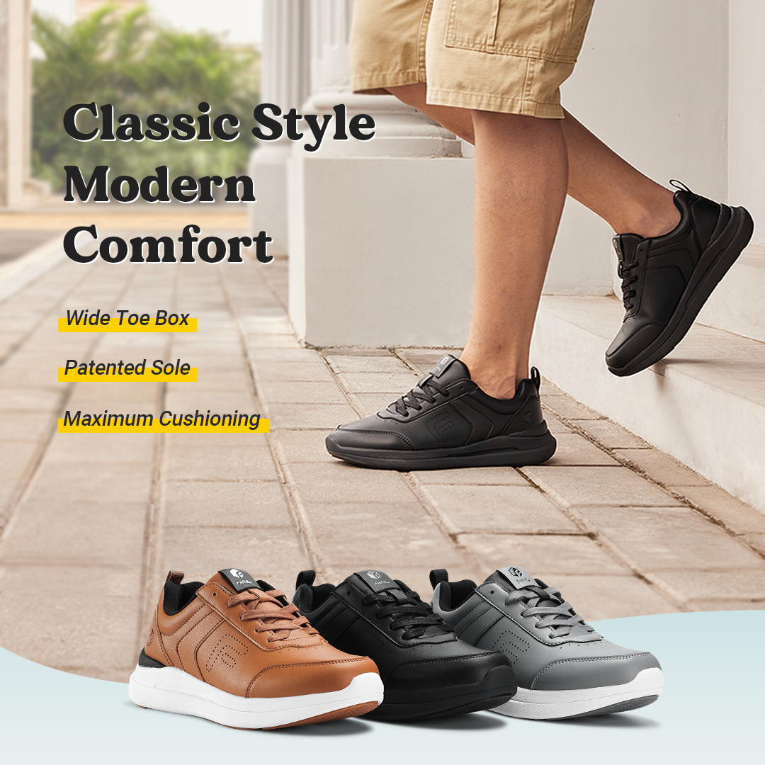 FitVille Men's Casual Leather  - Men'S Shoes For Wide Feet のレビューと価格